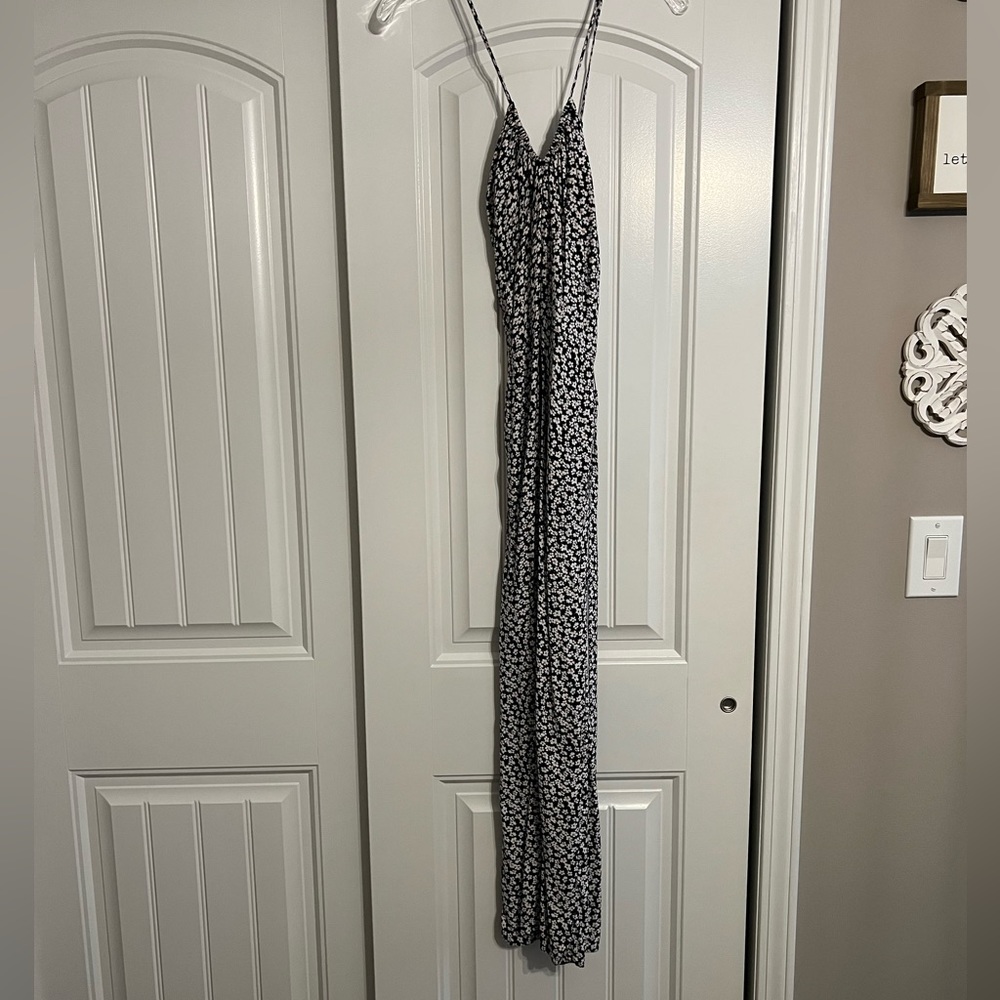 SiAbercrombie Crossback Blue Floral Jumpsuit